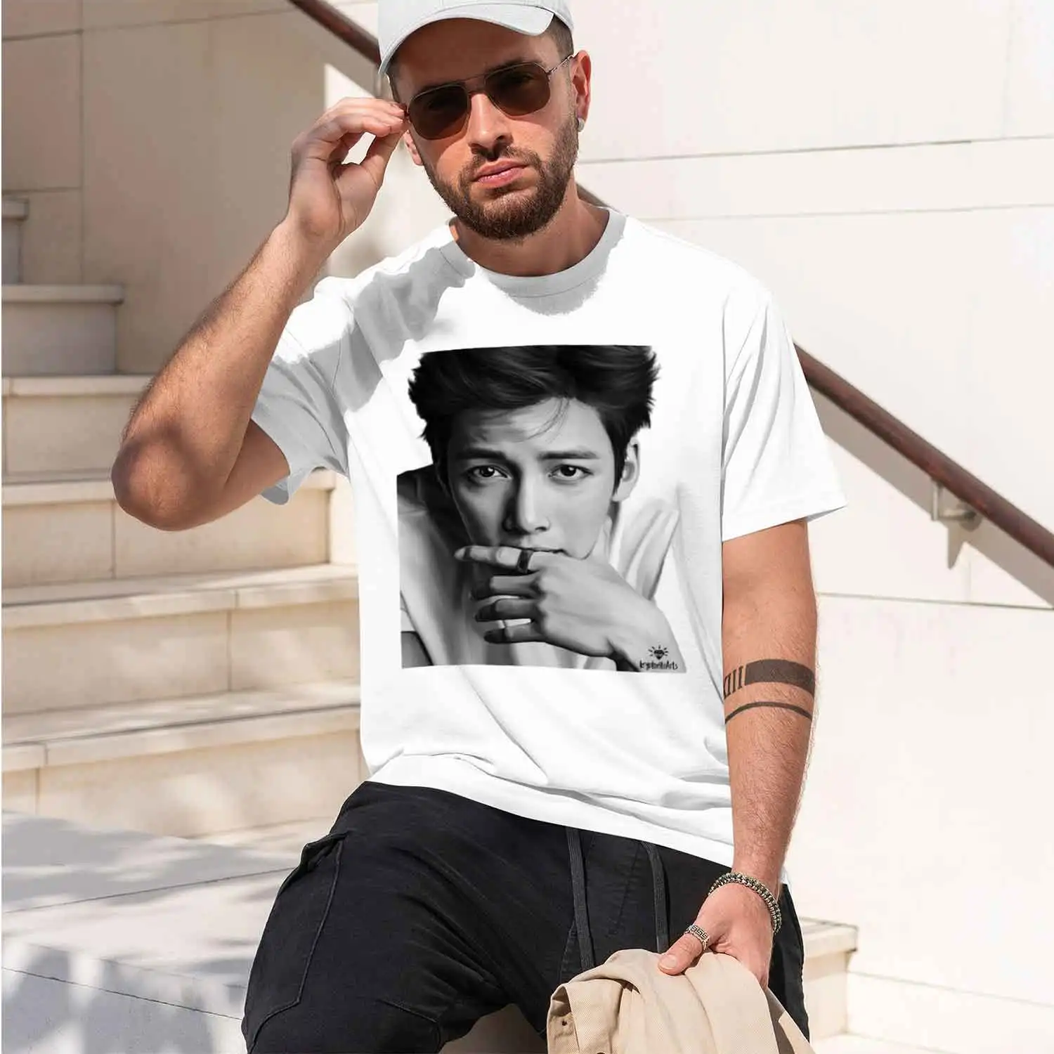 Super hanome Ji ang Wook T-Shirt t shirts for man grh tees t shirt lised T-Shirt 2026 New Model Short-sleeve crewneck T-Shirt Cl