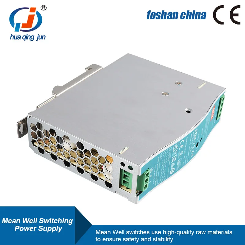 مخرج واحد EDR-75-24 75W 24V 3.2A Meanwell تحويل التيار الكهربائي للأتمتة الصناعية