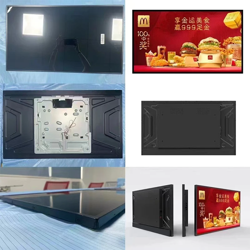 Android Win7/10 OS 97% Srgb Display 55 Inch Wall Mount Restaurant Menu Board Digital Signage Advertisement Display Screen