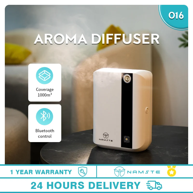 Difusor Aroma Namste para Casa, Purificadores de Ar Pulverizador, Dispositivo Aromaterapia, Máquina Inteligente de Óleos Essenciais, Difusor de Óleo, 1500m ³