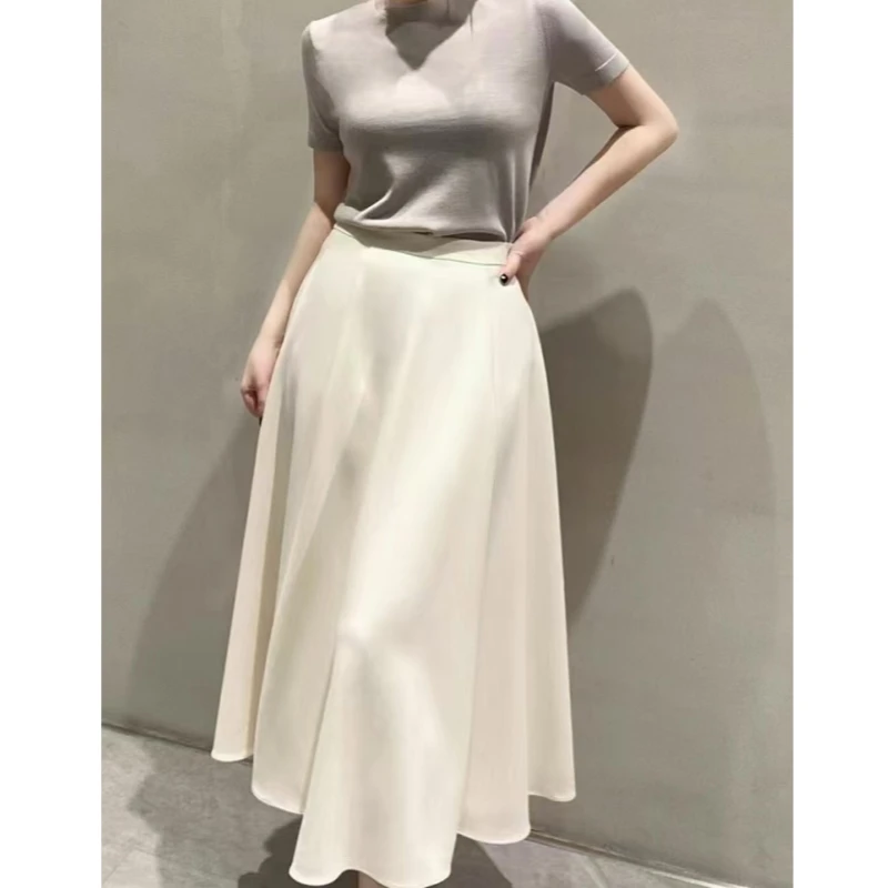 

Triethyl ester fiber blend 25 year new elegant temperament commuting simple A-line slimming umbrella shaped skirt