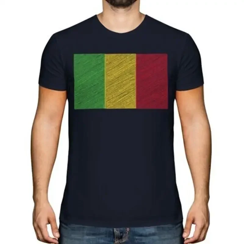 Mali Scribble Flagge Herren T-Shirt Geschenk Malisches Fußball