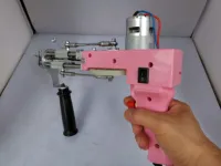 2 In 1 Pink Electric Carpet Weaving Flocking Machine Carpet Tufting Gun Can Do Loop Pile And Cut Pile DIY Hand Tools TD-03