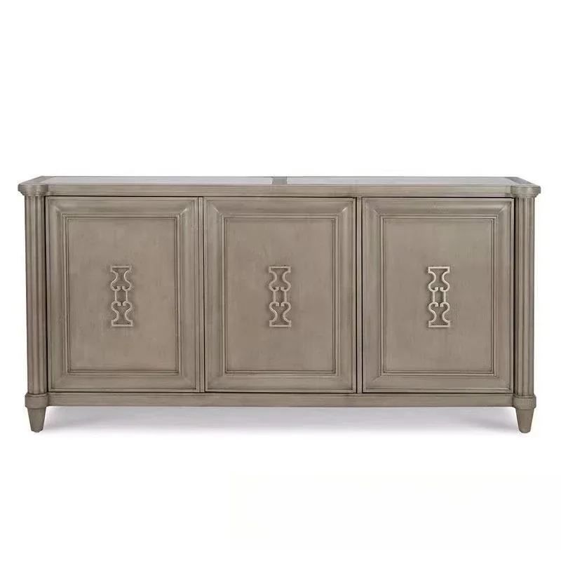 

American high-end fashion retro solid wood porch cabinet Morrie impression oak locker