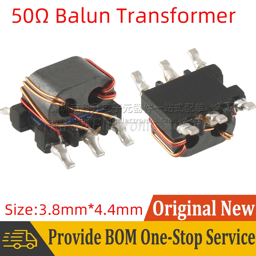 5pcs 617DS-1676 B5F RF Balun Transformer 50Ω 50 ohms Unbalanced Balanced Isolation Signal Distributor SMT Surface Mount