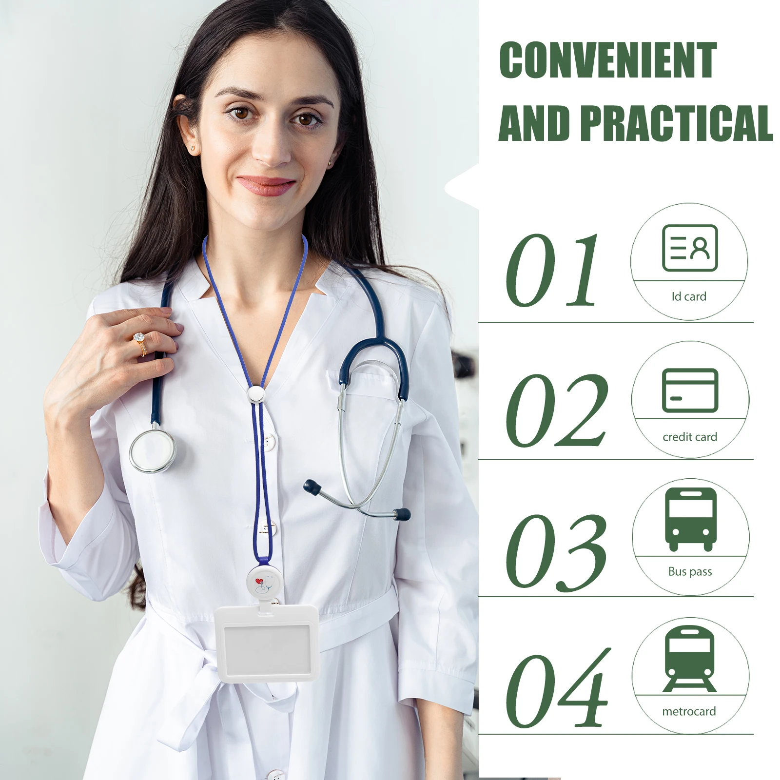 

Clear Name Sleeve Lanyard Id Badge Holder Transparent Card Covers Anti-Scratch Game Card Holder Photo Cards Cover Protective