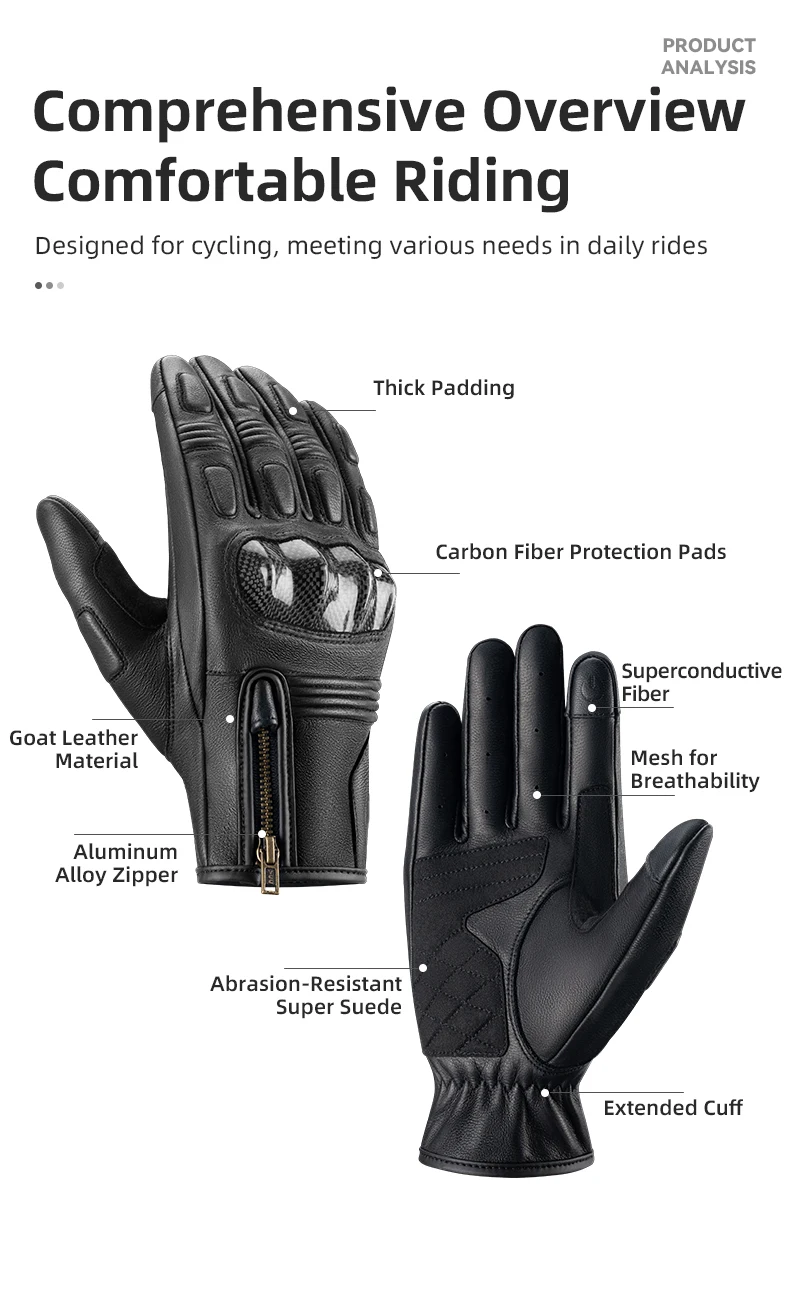 ROCKBROS Handschuhe, Vollfinger-Rennhandschuhe, Motorrad-Taktikhandschuhe, Touchscreen, Outdoor-Sport, Schutz, Radfahren, Fahrradhandschuhe – Detail 9