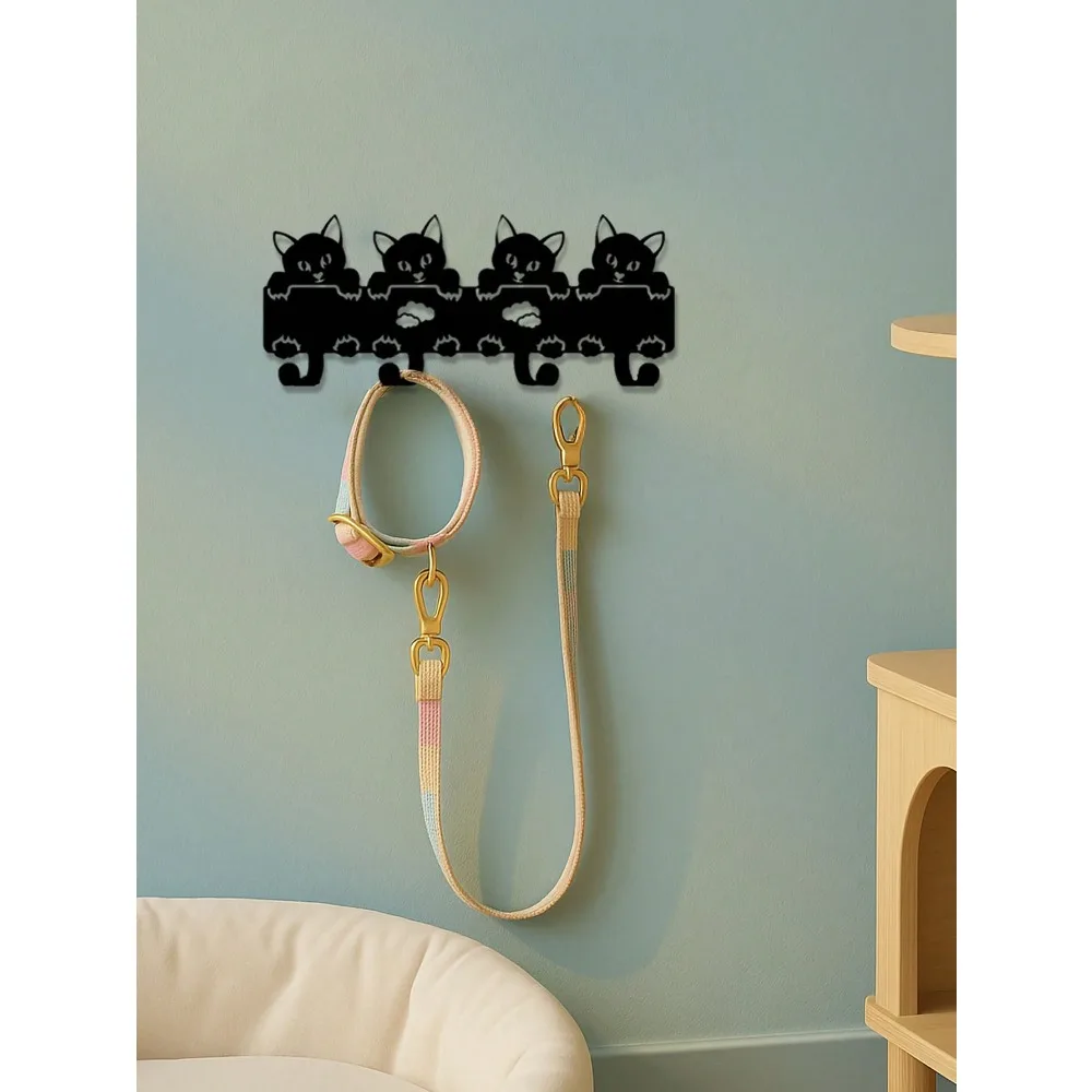 منظم حائط معدني أسود صناعي، ديكور المنزل/غرفة النوم/المدخل، هدية عيد الميلاد/الهالوين #4