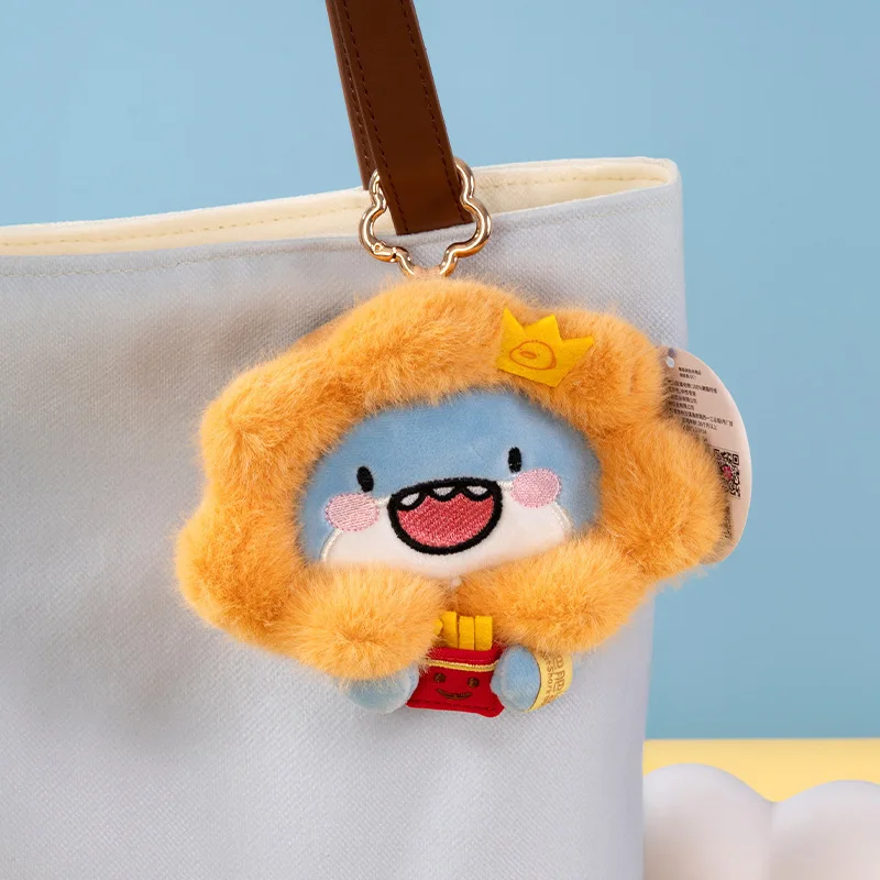 Cartoon fatShark Plush coin purse Wallet Kawaii Shark Earphone Pack Card Pack Boys and girls plush keychain toys birthday gift