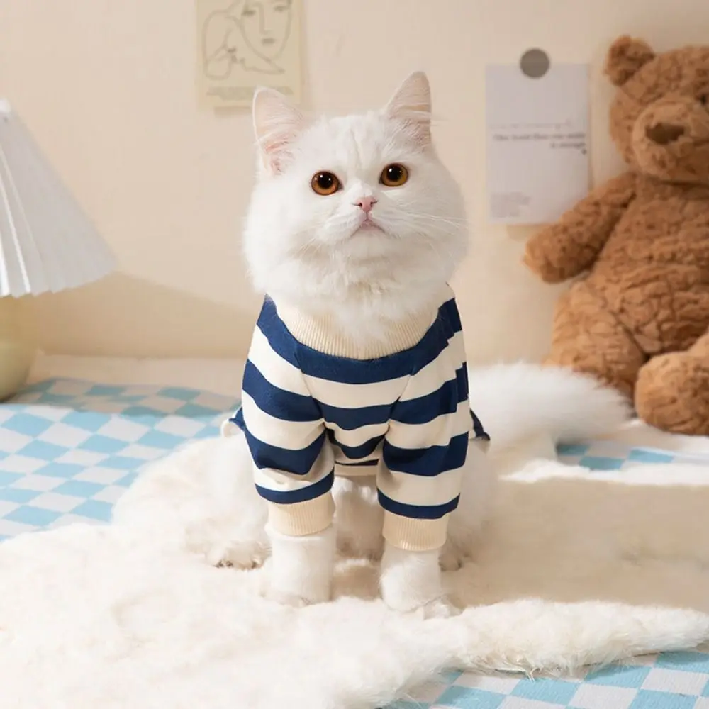 

Cartoon Pattern Kawaii Pet Clothes Keep Warm Cotton Winter Puppy Clothes Animal Clothing Striped Pajamas Dog Jumpsuits Corgi