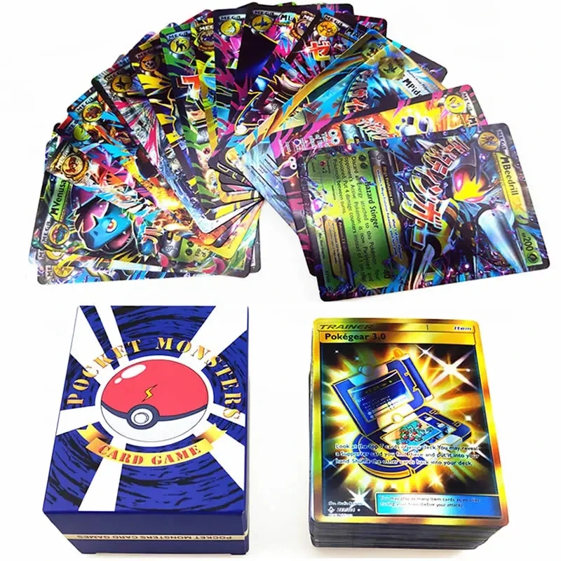 120PCS Pokemon Tag Team Energy EX GX Card Best Selling Children Battle English Version Game Shining TOMY Cards