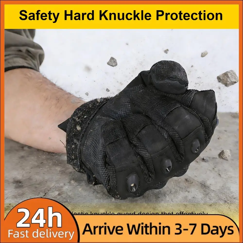 

Riding Gloves for Men Women Touchscreen Full Finger Gloves with Hard Knuckle & Adjustable Wrist for Airsoft Paintball Range Work