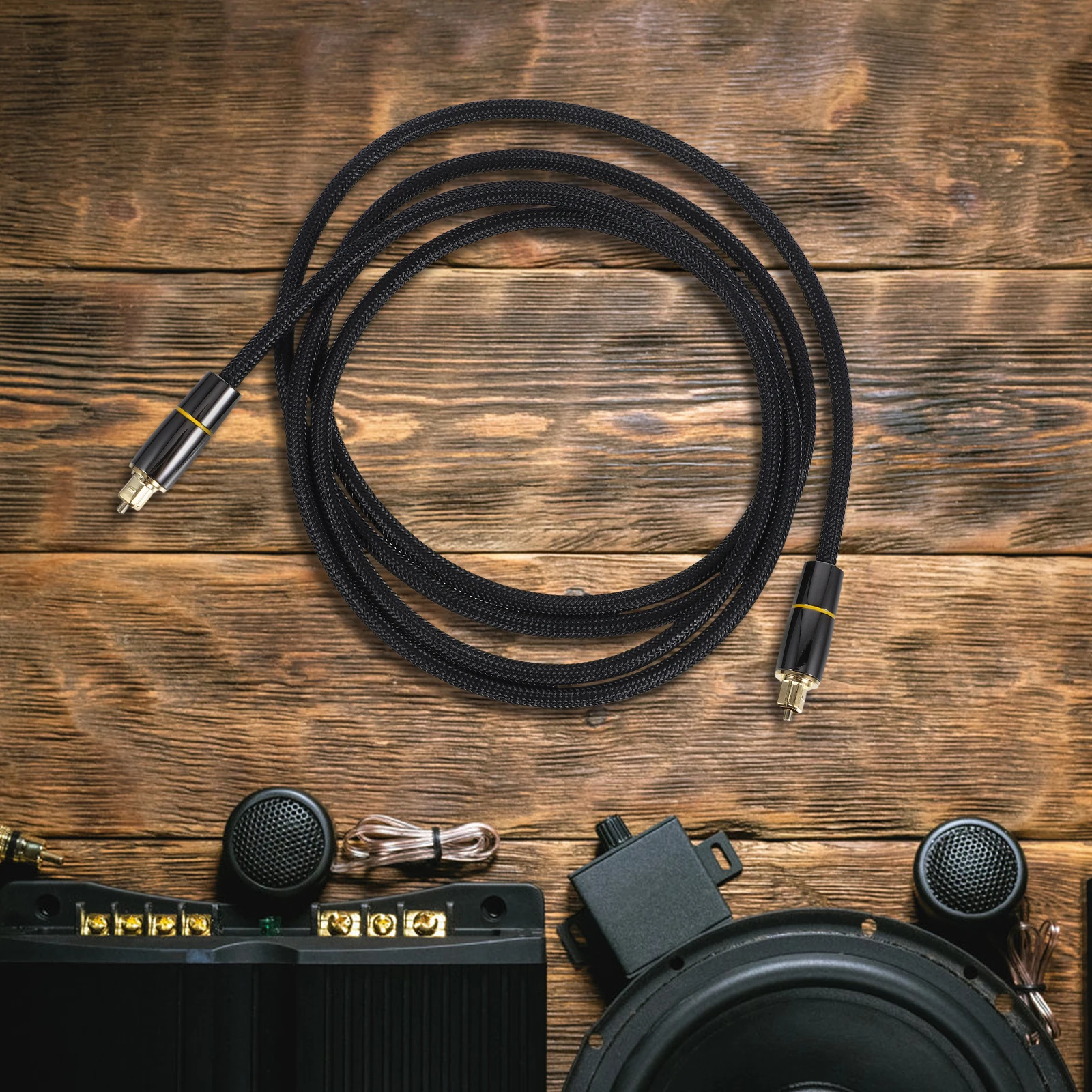 

SPDIF Optical Audio Cable 5.1 Channel Fiber Digital 2M Yellow Ring Gaming Console