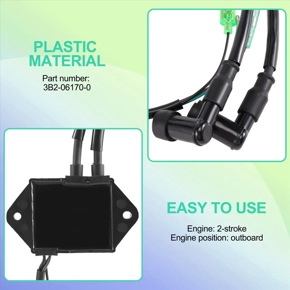#00P Boat CDI Ignition Unit 3B2-06170-0 Cd Unit Assy for Tohatsu 9.8HP 8HP,Boat Ignition Unit,(plastic)