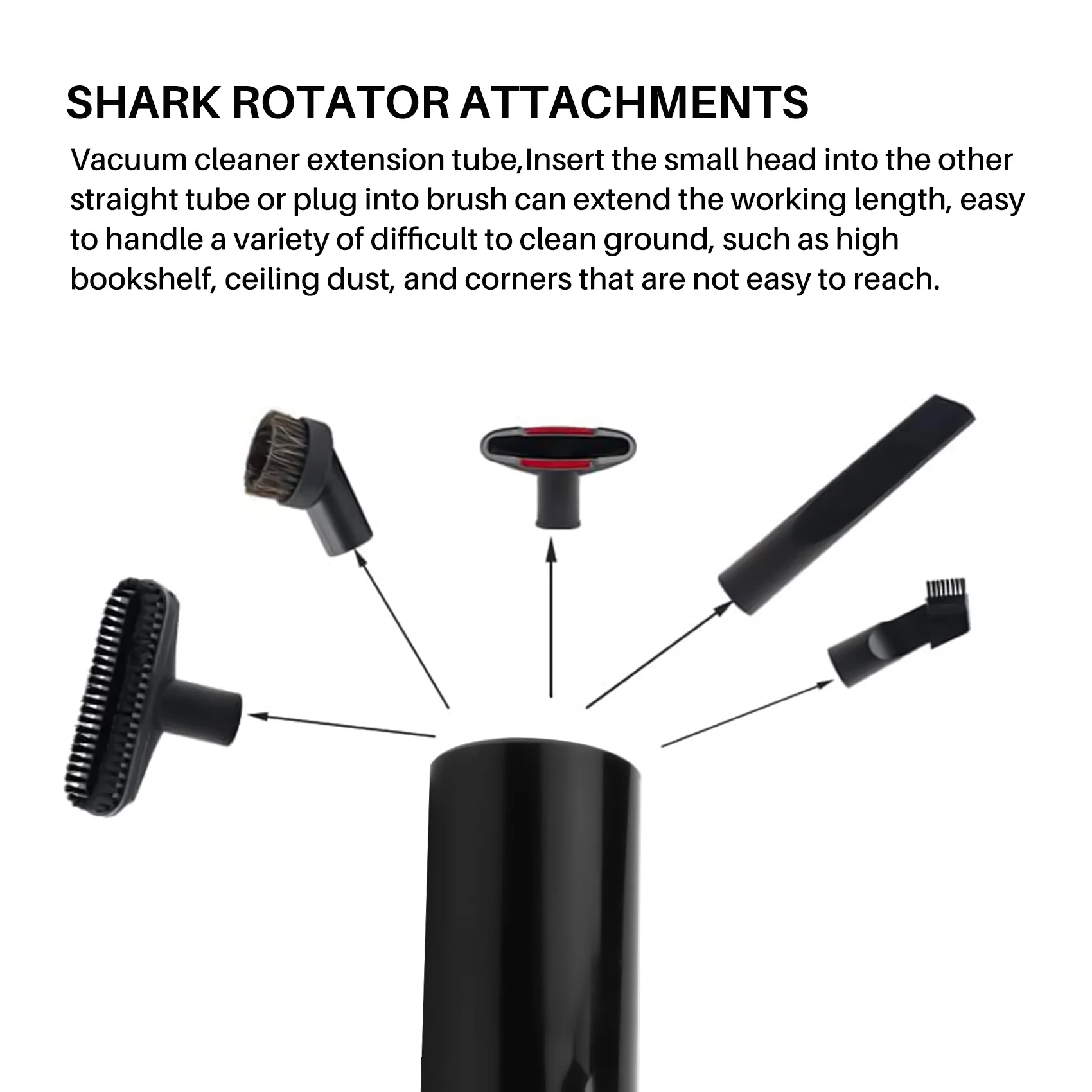 Universal Extension สําหรับเครื่องดูดฝุ่น, เส้นผ่านศูนย์กลางภายใน 32 มม. ท่อสูญญากาศพลาสติก Wand Pipe 2 ชิ้น