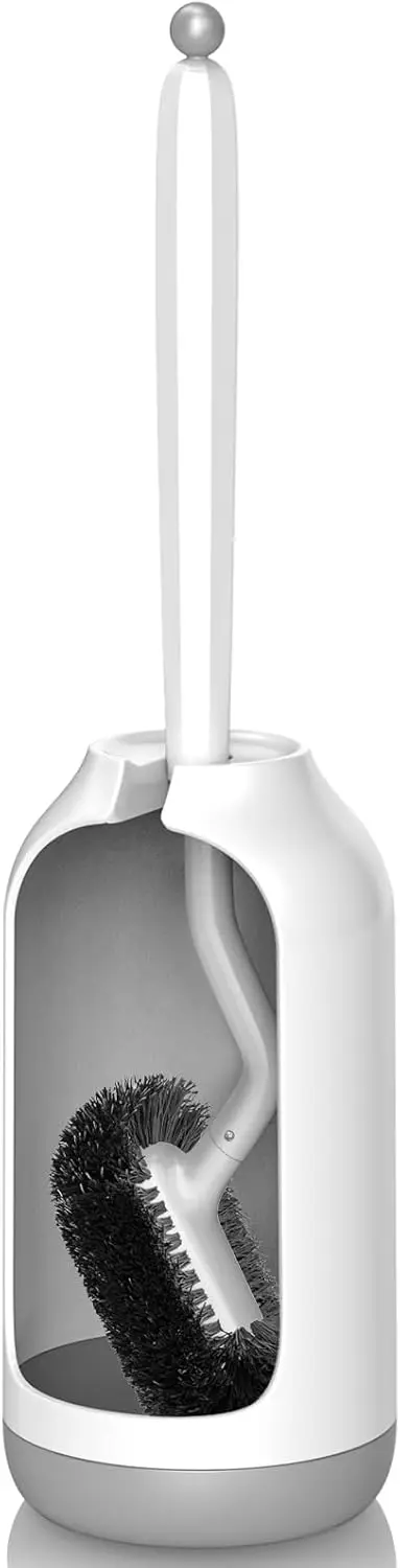

Набор держателей щетки для унитаза — щетка для глубокой чистки с изогнутой щетиной для под ободом и глупых углов (декоративный аксессуар для унитаза RV)
