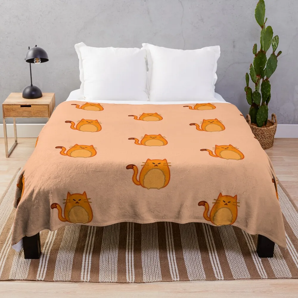 

Adorable Orange Cat Throw Blanket Travel Luxury Throw Giant Sofa Blankets