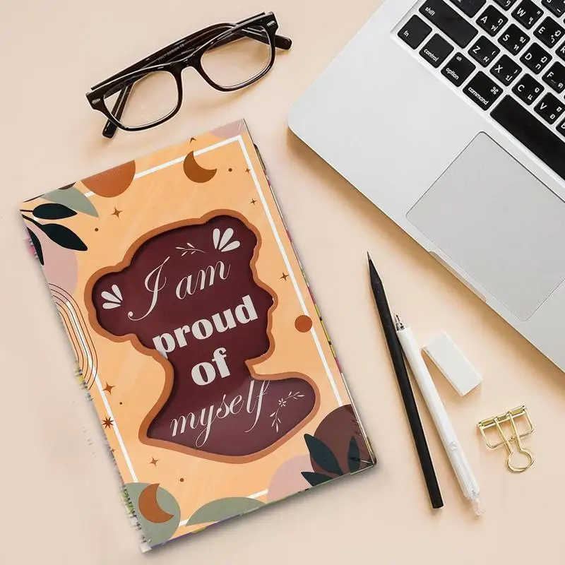 Bloc de notas portátil para viajes, 98 páginas, soy orgulloso de mí mismo, libretas multiusos, cuadernos bonitos para viajes