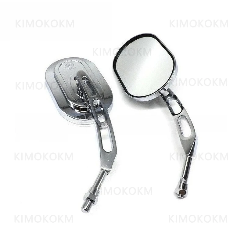 Motorcycle Modification Universal Rearview Mirror 10MM Elliptical Car Mirror Harley Prince Series Reversing Mirror