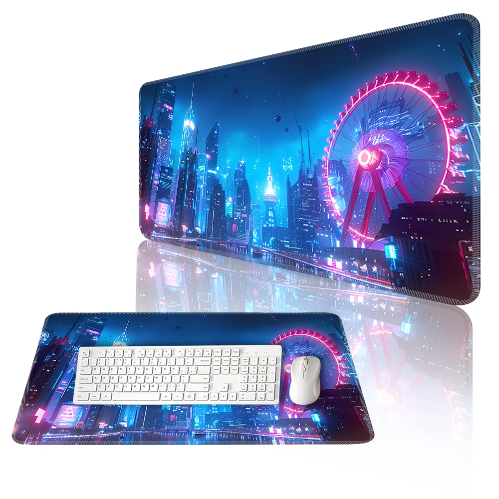 

Cyber Punks Keyboard Pads Large Gaming Mouse Pad Anime Rubber Mat Cool Deskmat Desk Protector Mousepad Gamer Pc Accessories S38