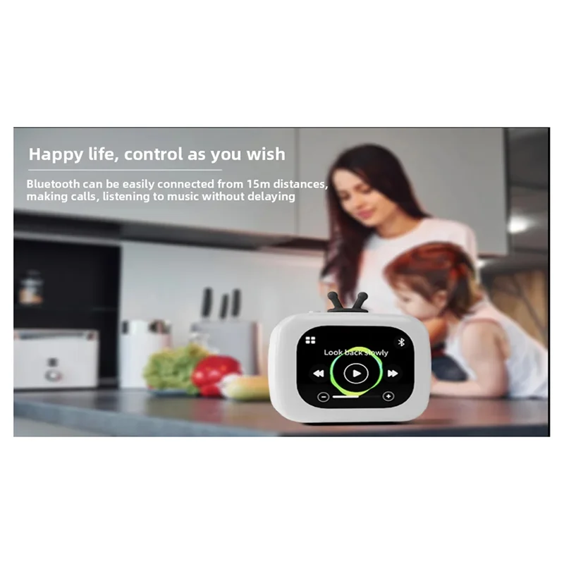 Портативная Bluetooth-колонка с многофункциональными функциями: музыка, звонки, фотоальбом, таймер, калькулятор, погода и календарь-X6