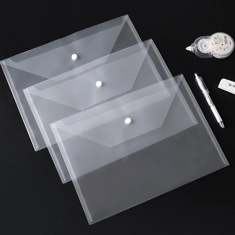 5/10/30PCS Transparent Document Storage Bag A4 Size Water Resistant File Holder Documents Envelope Office School Accessories ZYF