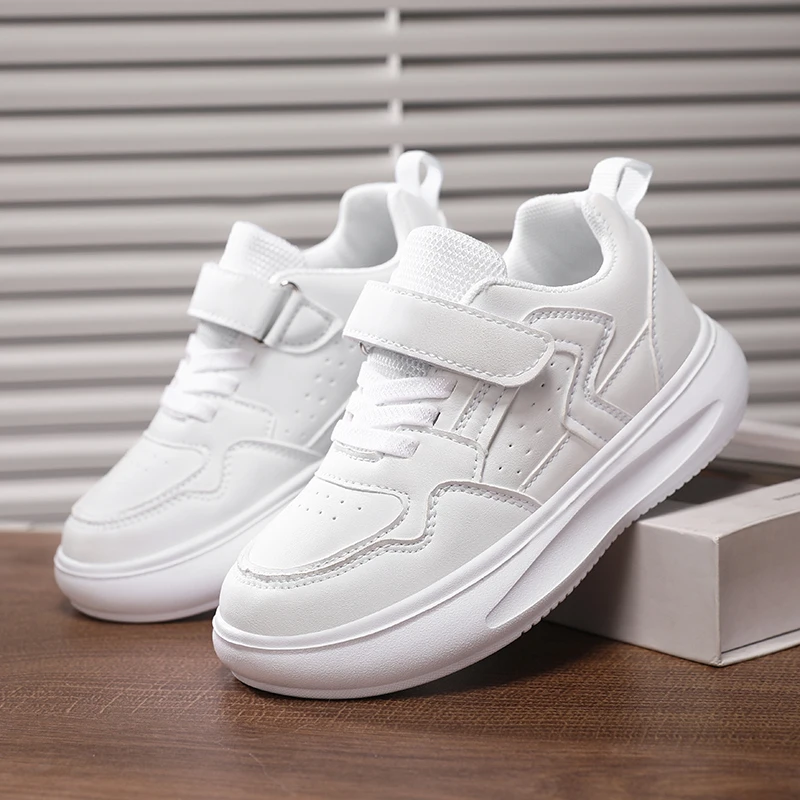 어린이용 사계절 가죽 운동화 한 켤레, 내마모성, 편안함, 부드러운 레저 신발, 사이즈 27-40, DW-MQ-738