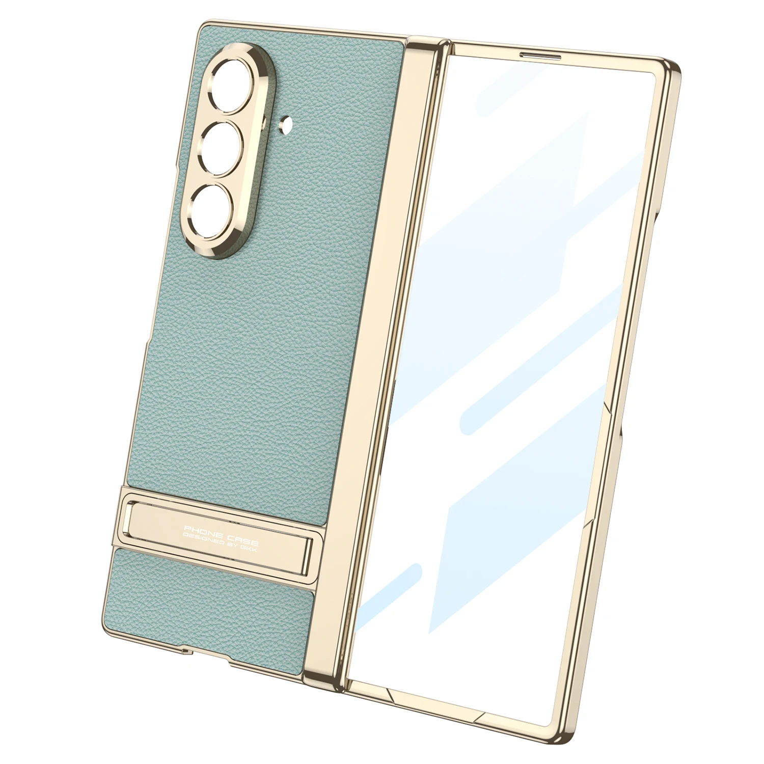 Magnetic Hinge Leather Holder Case For Samsung Galaxy Z Fold 8 Front Screen Glass Plating Frame Cover For Galaxy Z Fold7 Case
