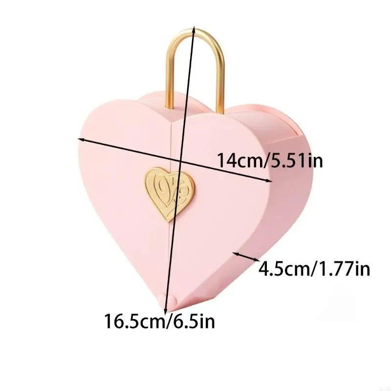 صندوق عرض على شكل قلب، صناديق إكسسوارات أنيقة لعرض المجوهرات