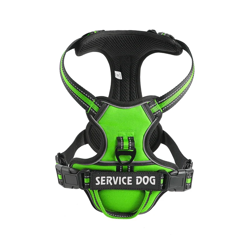 Reflective Nylon Dog Harness Vest Breathable Adjustable Pet Vest_voghion.com
