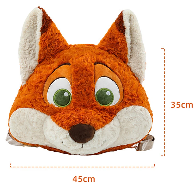 Plecak pluszowy 43x33cm Judy Hopps i Nick Wilde Disney Zootopia, zabawka, kreskówka, anime, prezent urodzinowy dla dzieci, torba.