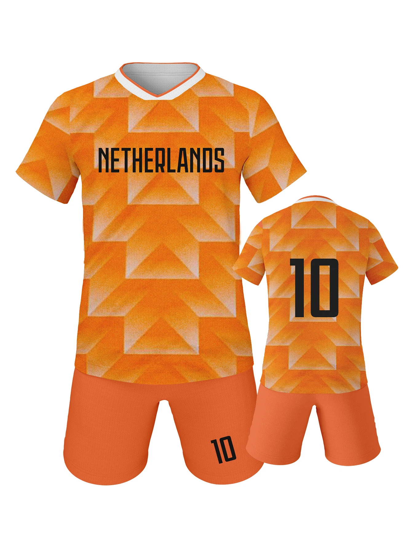 Netherlands Football Jerseys Kids Dutch Voetbal Shirt Polyester Football Training Set Quick-drying Soccer Uniform for Boys Girls