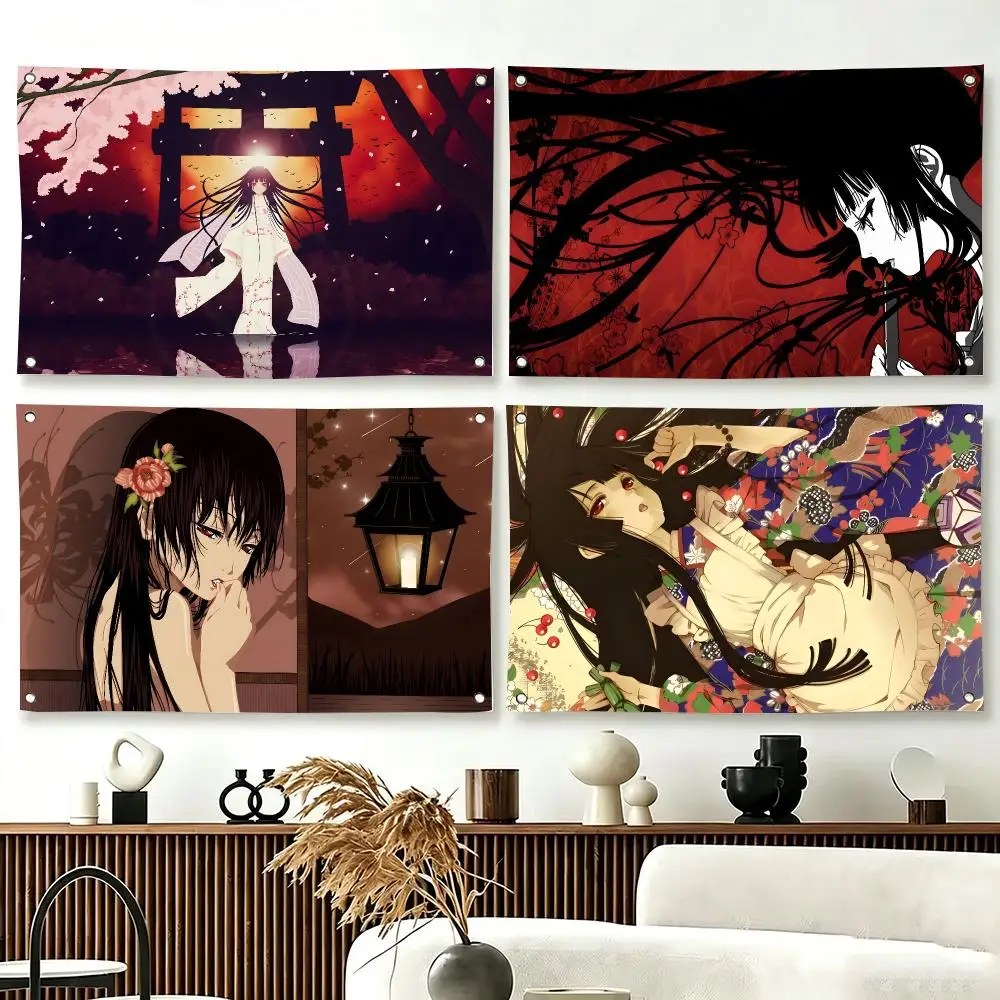Japanese Anime Hell Girl Flags  For Living Room Home Dorm Decor Wall Outdoor Camping Party Banner Gifts