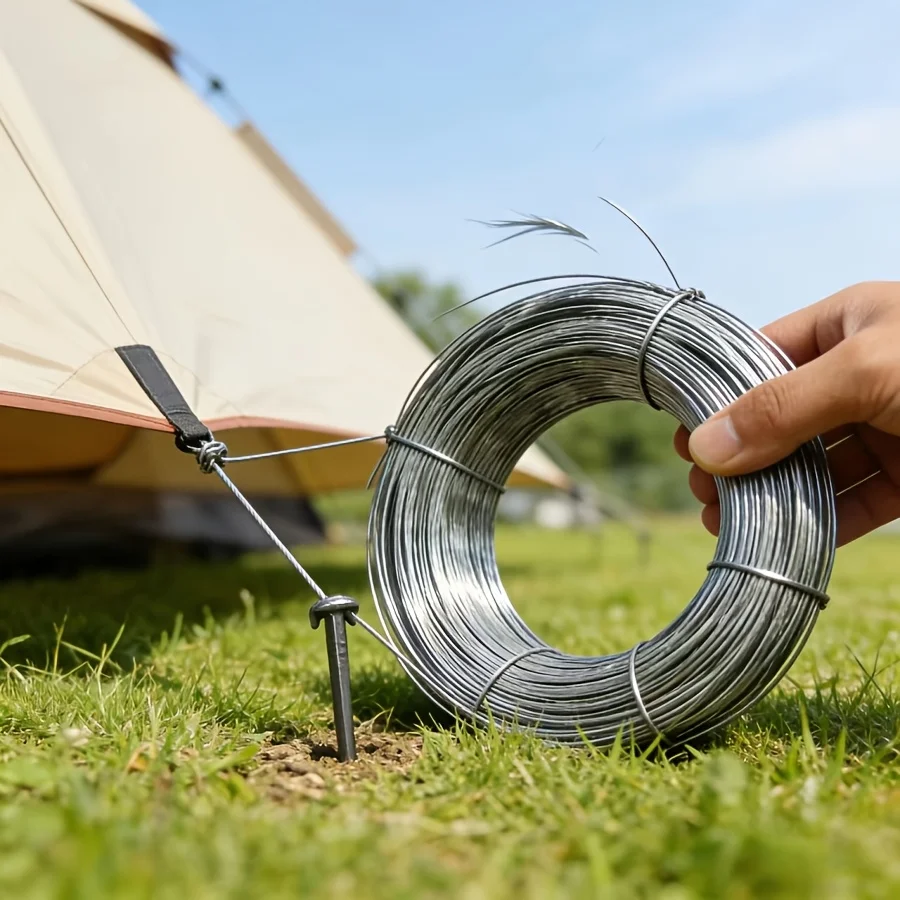 

Home DIY Thick Galvanized Iron Wire Outdoor Binding Wire For Tying And Securing In Gardening 5MX0.9MM Spring Wire Hard Wire