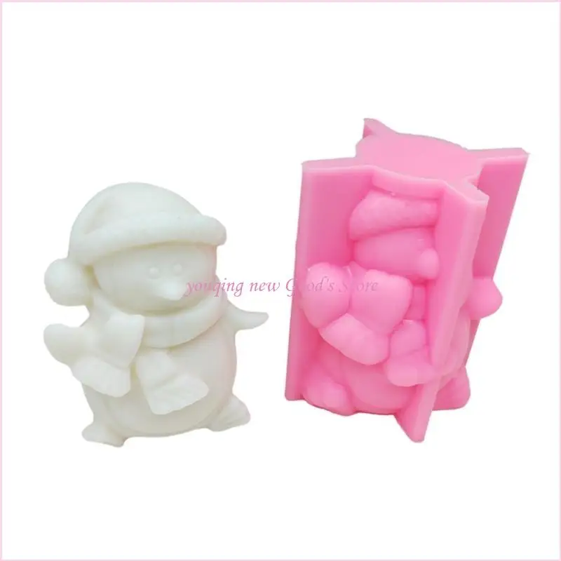57QA Unique Penguins Sturdy Silicone Mould for Creating and Soaps Home Decoration and Handmade Gifts Daily Use