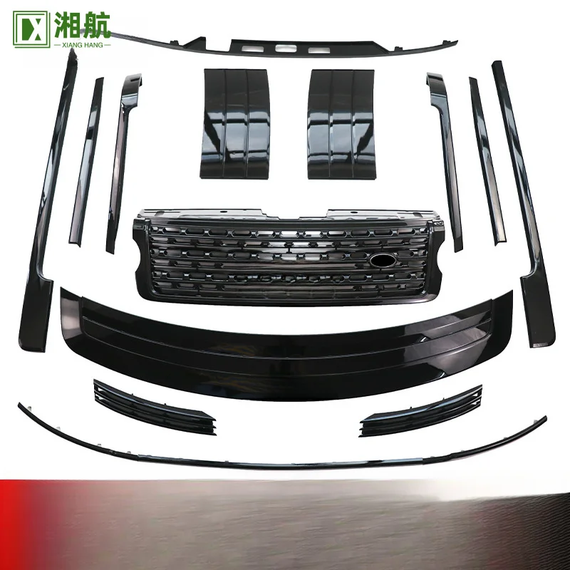 Suitable for 2013-2017 Land Rover Range Rover Executive Obsidian Kit Obsidian Grille Shark Gills 18-Piece Set