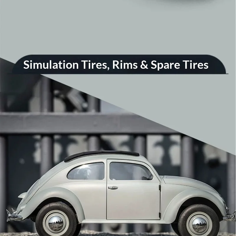 

Beetle Civilian Edition 1/12 Scale Retro Painted Electric Remote Control RC Car Model Climbing Toy for Ages 14+