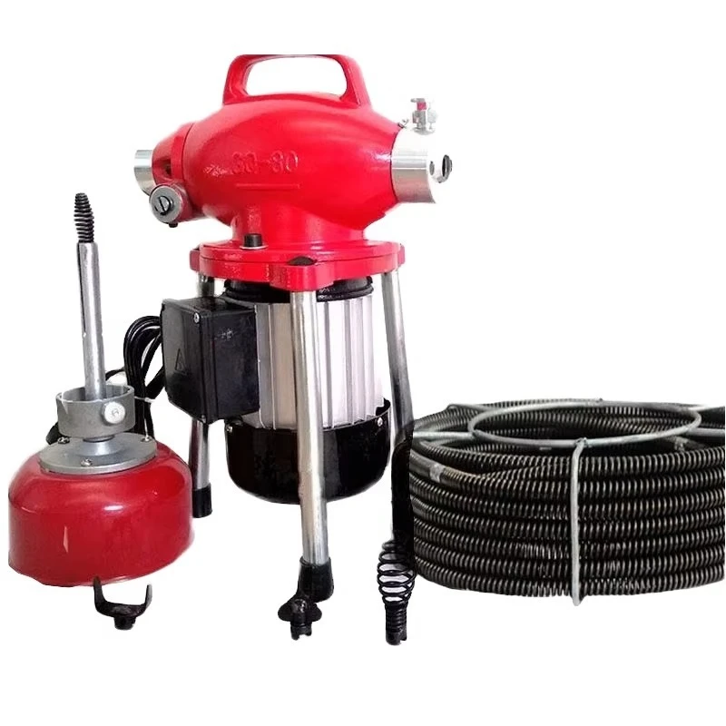 Electric Snake 20-200mm Drain Cleaner Pipe Cleaning Machine New Used Condition Plastic Metal Material Core Motor Component