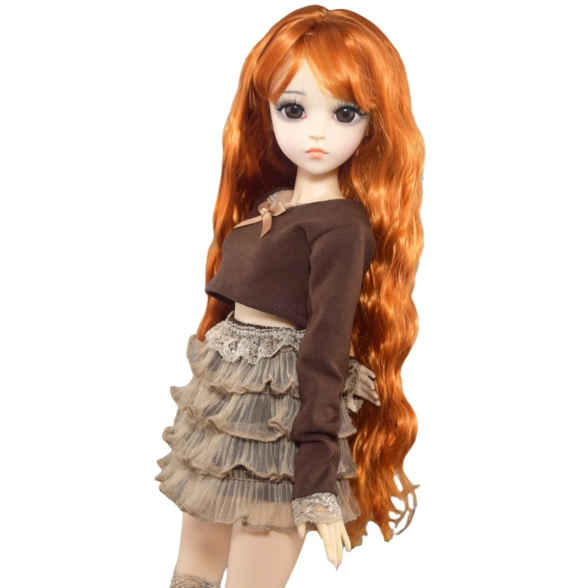

YUTOTUE 60cm Height Girl Doll Clothes Skirt Shoes Culry Hair Full Set Toy Gift Lifelike BJD Doll