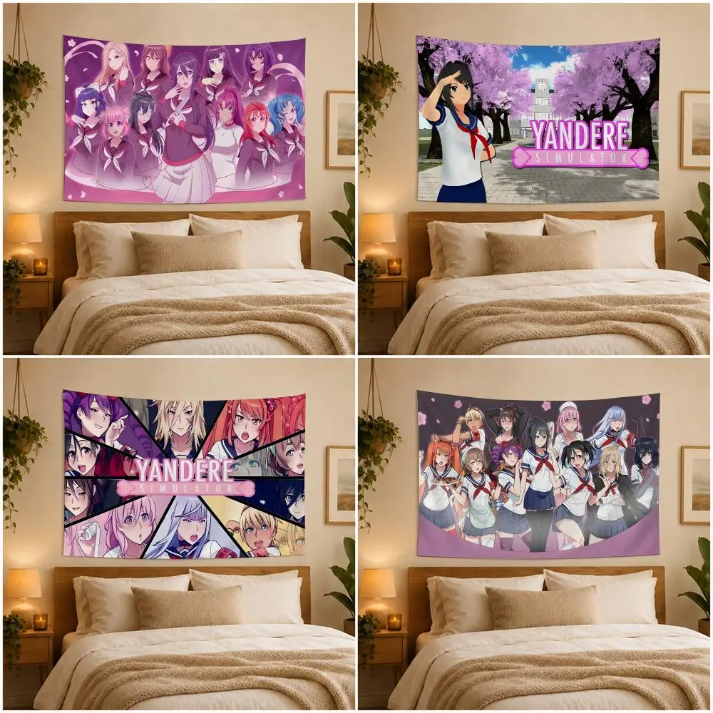 Yandere Simulator Tapestry Wall Hanging Bohemian Wall Tapestries Mandala Home Decor For Living Room Bedroom Dorm