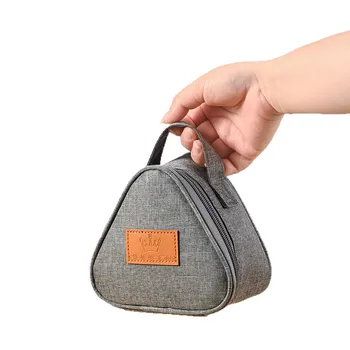 Mini Triangular Aluminum Foil Thermal Lunch Tote Portable Insulated Cooler Bag For…