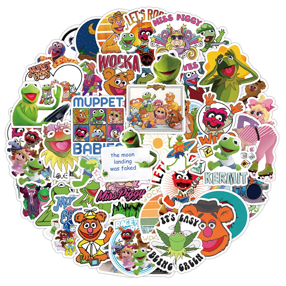 10/30/50PCS The Muppet Show Kermit the Frog Cartoon Sticker DIY Phone Laptop Luggage Skateboard Graffiti Decals Fun for Kid