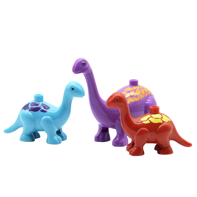 Big Building Blocks Animals Parts Zoo Sets Dinosaur Assemble Accessory Compatible Duplon Bricks Jurassic Toys for Children Gift