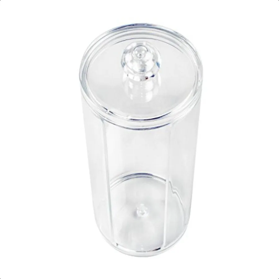 ที่ใส่แผ่นสำลีเช็ดเครื่องสำอางอะคริลิคใส พร้อมที่จัดระเบียบและชั้นวางโชว์