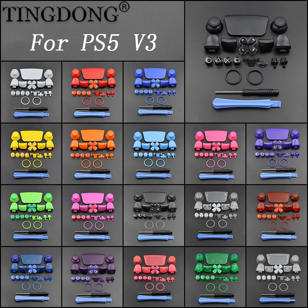 Pour contrôleur PS5 Dpad et ABXY Jelly Button R1 L1 R2 L2 clé de Direction avec outil pour manette de jeu PS5 V3 3.0 BDM-030