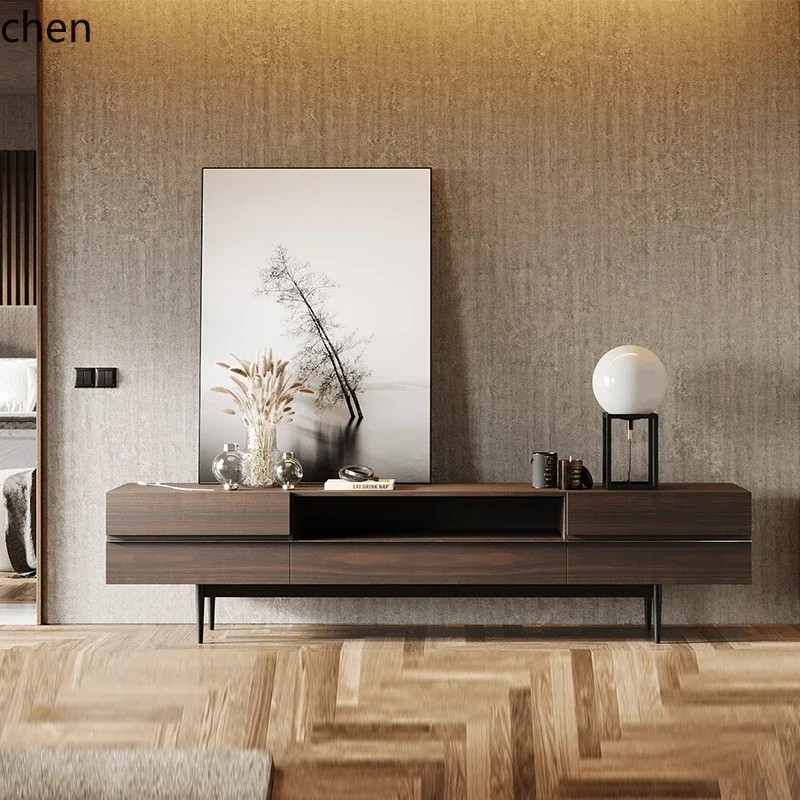 new minimalist smoked TV cabinet modern minimalist living room home high-footed locker