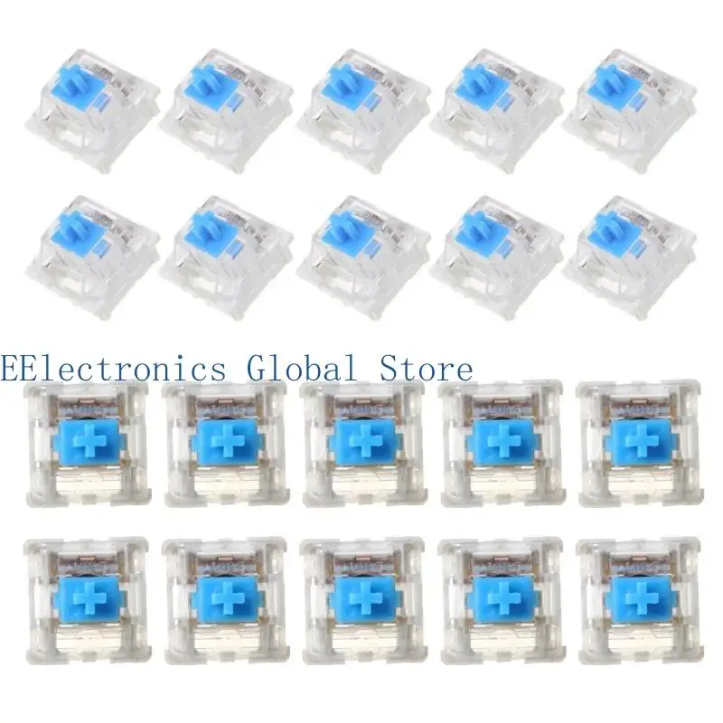 462B 10pcs teclado mecânico 3 pinos interruptor azul para testador teclado Cherry MX