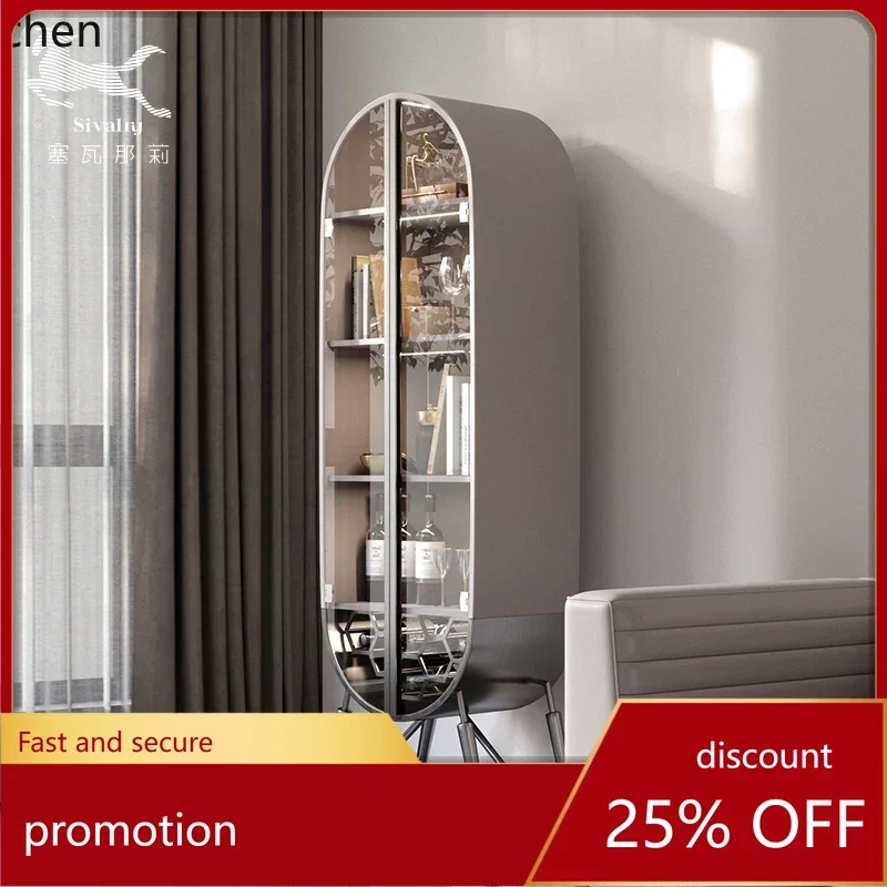 

HT light luxury corner cabinet wine villa bar counter glass display cabinet side cabinet