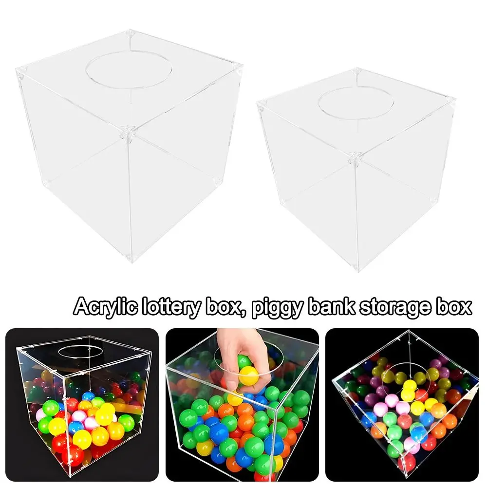 علبة كرتون هدية 200 مللي متر/300 مللي متر أكريليك صندوق سحب محظوظ شفاف لتقوم بها بنفسك صندوق التصويت القابل للإزالة سهل التركيب صندوق Luckydraw