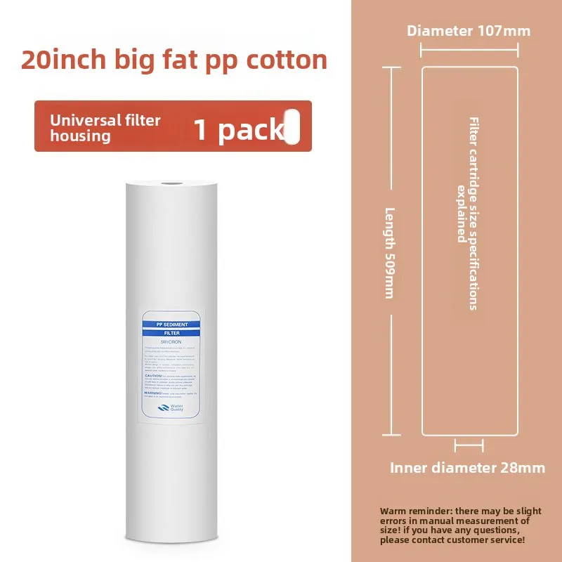 20 x 4.5 Inch 5 Micron Whole House Sediment Filter Cartridge 20 inch PP Water Filter Replacement for Standard Big Blue Housing